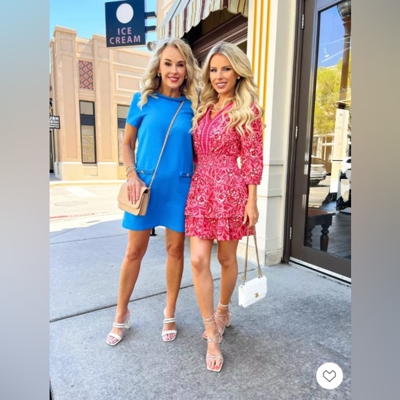 Avara Dotty Blue Pocket Detail Retro Mod Dress Small S - Picture 2 of 8